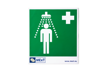 
            Signalisation autocollante vinyle - douche d'urgence
    